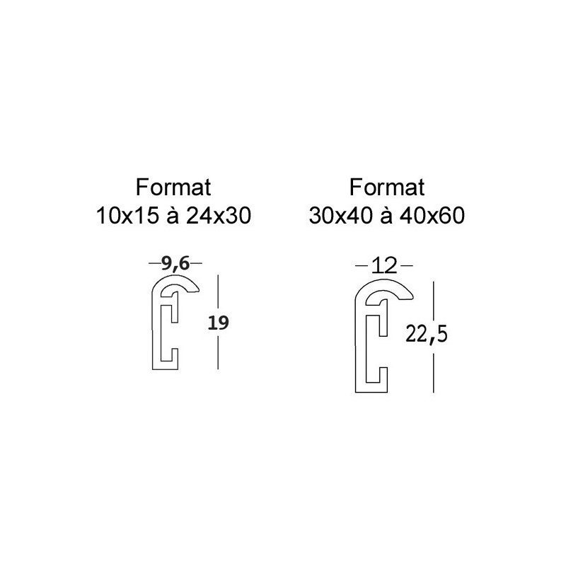 Cadre photo Galerie résine argent du 10x15 au 30x45 cmESINE ARGENT