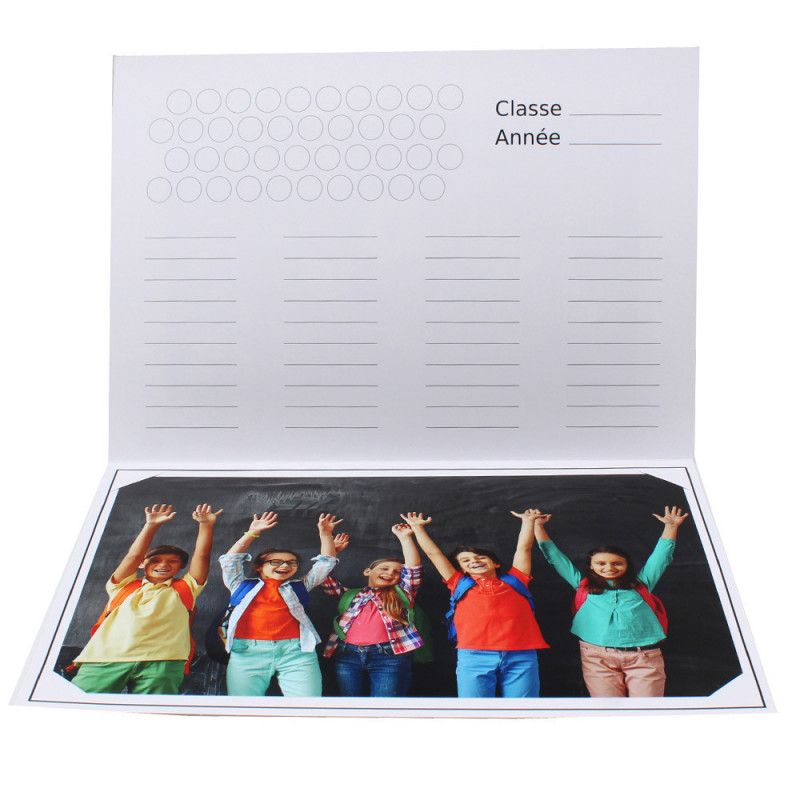 Cartonnage photo scolaire - Groupe 20x30 - Carnet de voyage-interieur