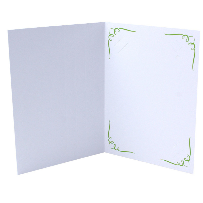 Cartonnage photo blanc Frise N2 - Vert clair