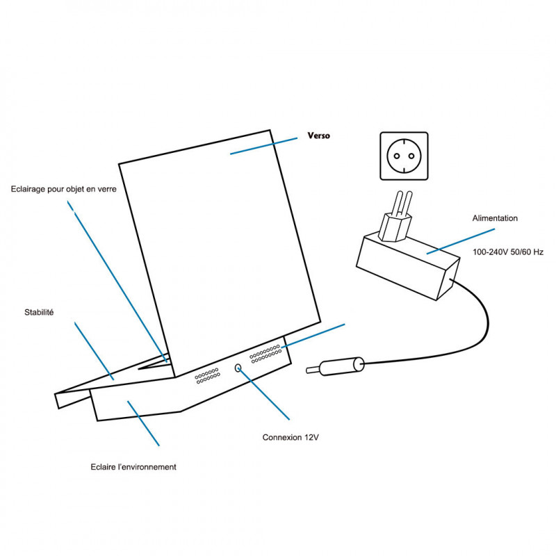 Socle lumineux Scala pour Terra horizontal explication