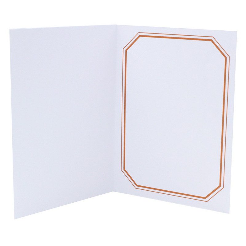 Cartonnage photo blanc Octo Duo - Orange