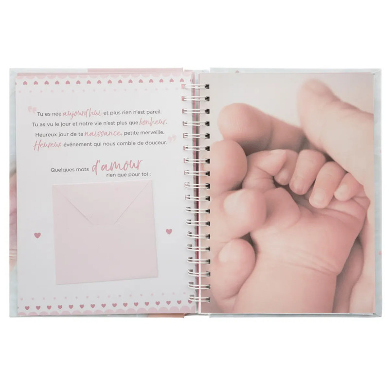 Atmosphera Livre photo naissance rose 100 pages