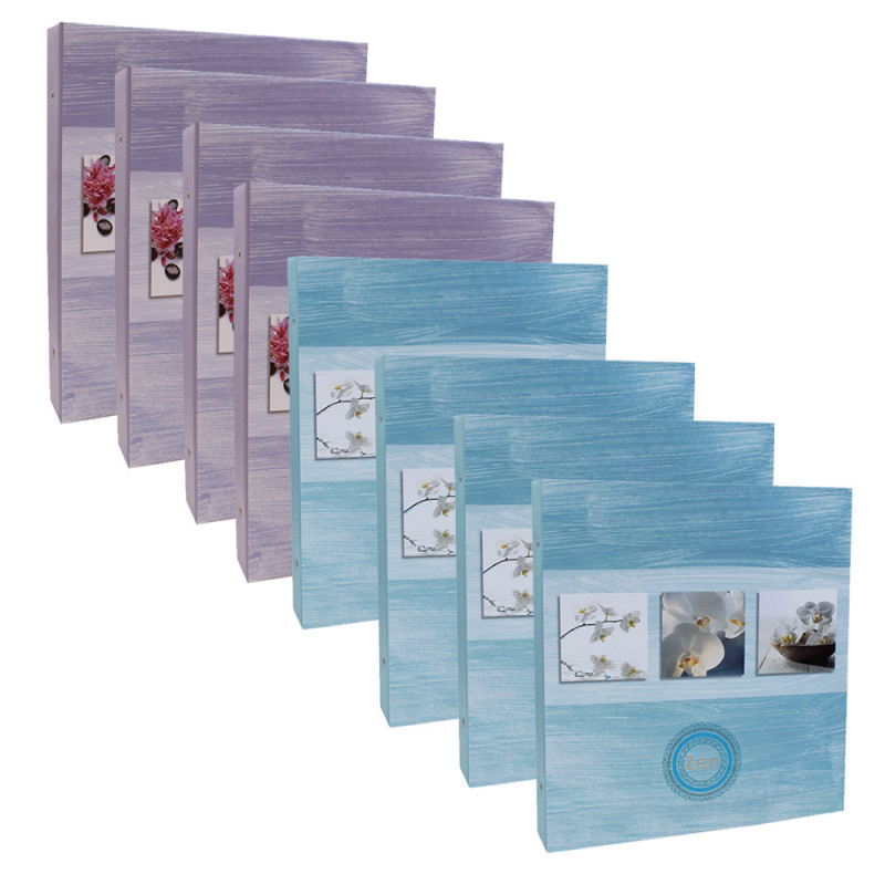 Lot de 8 classeurs photo vides Zen 2 pour pochettes 11x15 3 anneaux