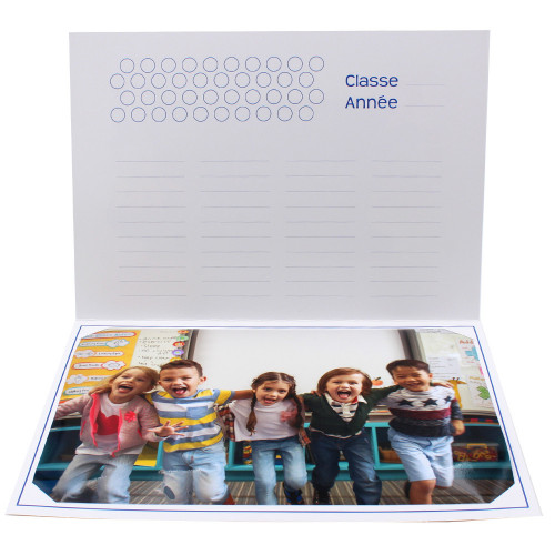 Cartonnage photo scolaire - Groupe 20x30 - Arc en ciel