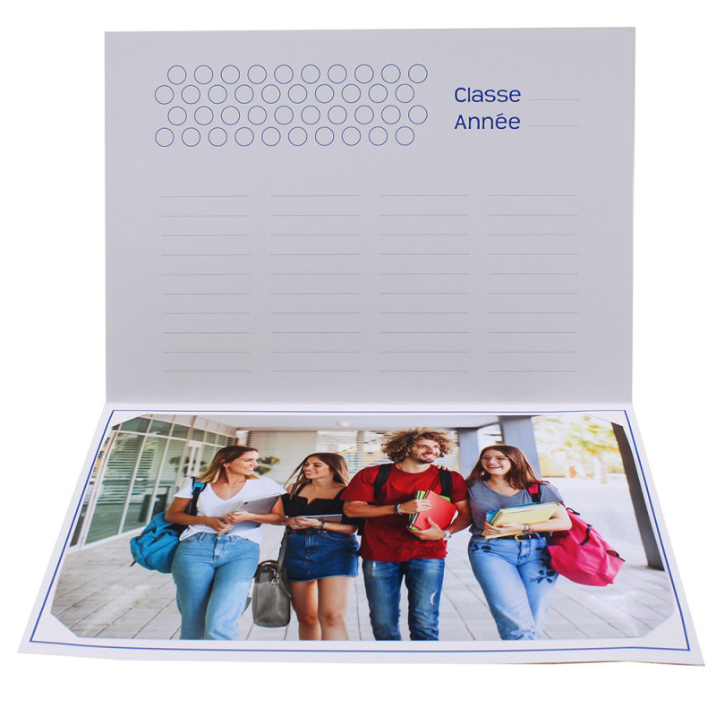 Cartonnage photo scolaire - Groupe 20x30 - Mademoiselle