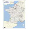 Carte murale plastifiée effaçable Bouchut La France Routière 84,5 x 66 cm