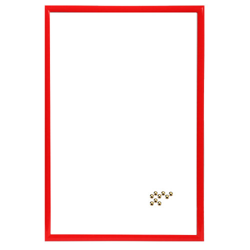 Pêle-mêle magnétique CPC Rouge 40x60 cm fond blanc