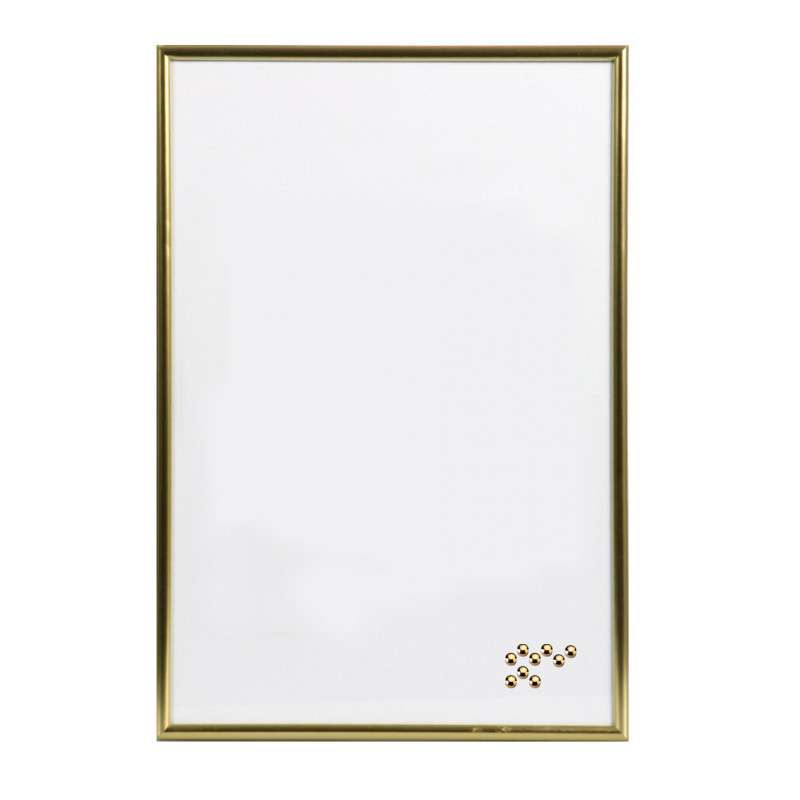 Pêle-mêle magnétique Doré 40x60 fond blanc