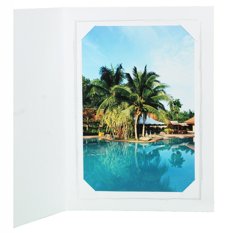 Lot de 11 cartonnages photo blanc Fusain 9x3-10x15 cm