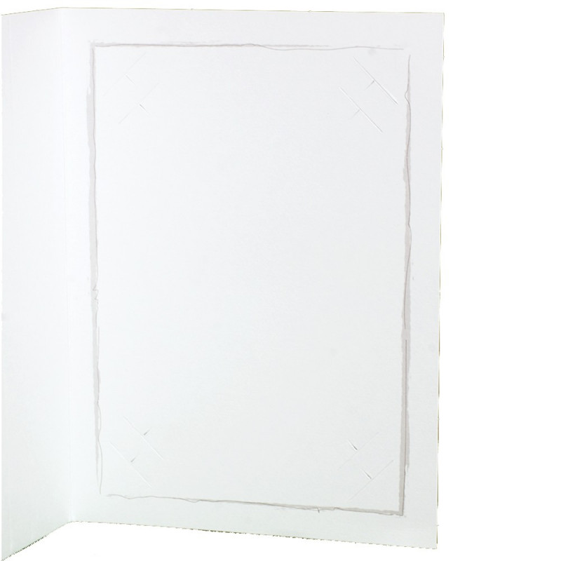 Lot de 11 cartonnages photo blanc Fusain 9x3-10x15 cm