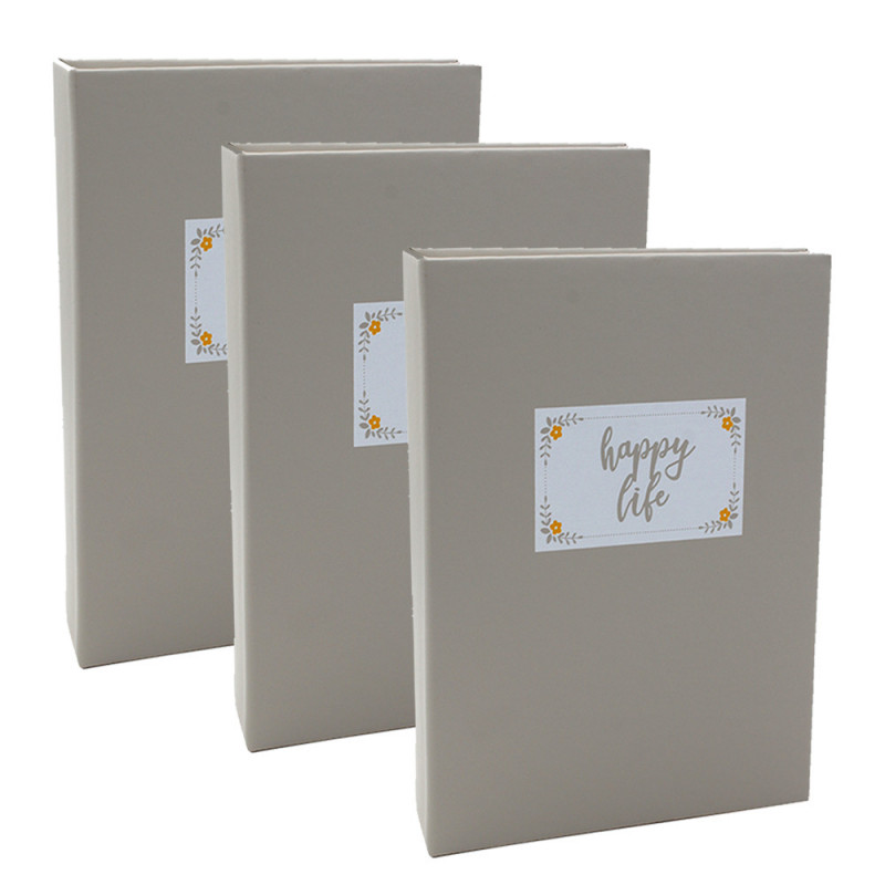 Lot de 3 albums photo Dual beige 200 pochettes 13x18 2d choix